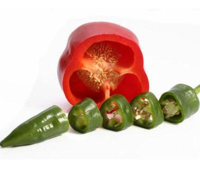 Fresh Red and Green Pepper