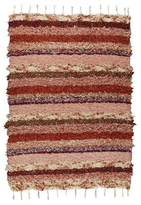 Hand-woven cotton rugs. Long pile.
