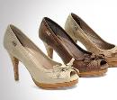 Ladies' heeled leather shoe