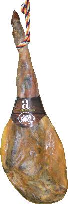 Duroc Ham. Minimum 24 months dry curing time period. Great intramuscular infiltration. Very sweet. Intense Aroma. Mild and tasty flavor. Pleasant texture. Weight 8 -10 Kg.