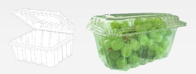 Embalaje que asegura una óptima presentación para la fruta, fabricado en material PET de alta calidad que brinda gran transparencia y excelente resistencia mecánica